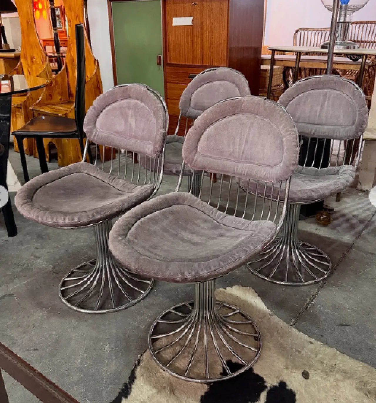 4 Chairs by Gastone Rinaldi for RIMA Padova, 1970s 5