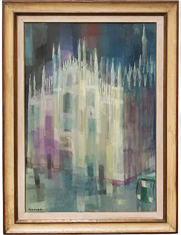 Eliano Fantuzzi, The Cathedral, oil on canvas, 1950s