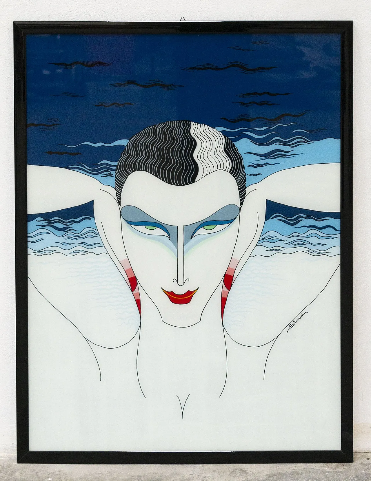 Mistero di Fausto Salomoni, dipinto su vetro, '900 1