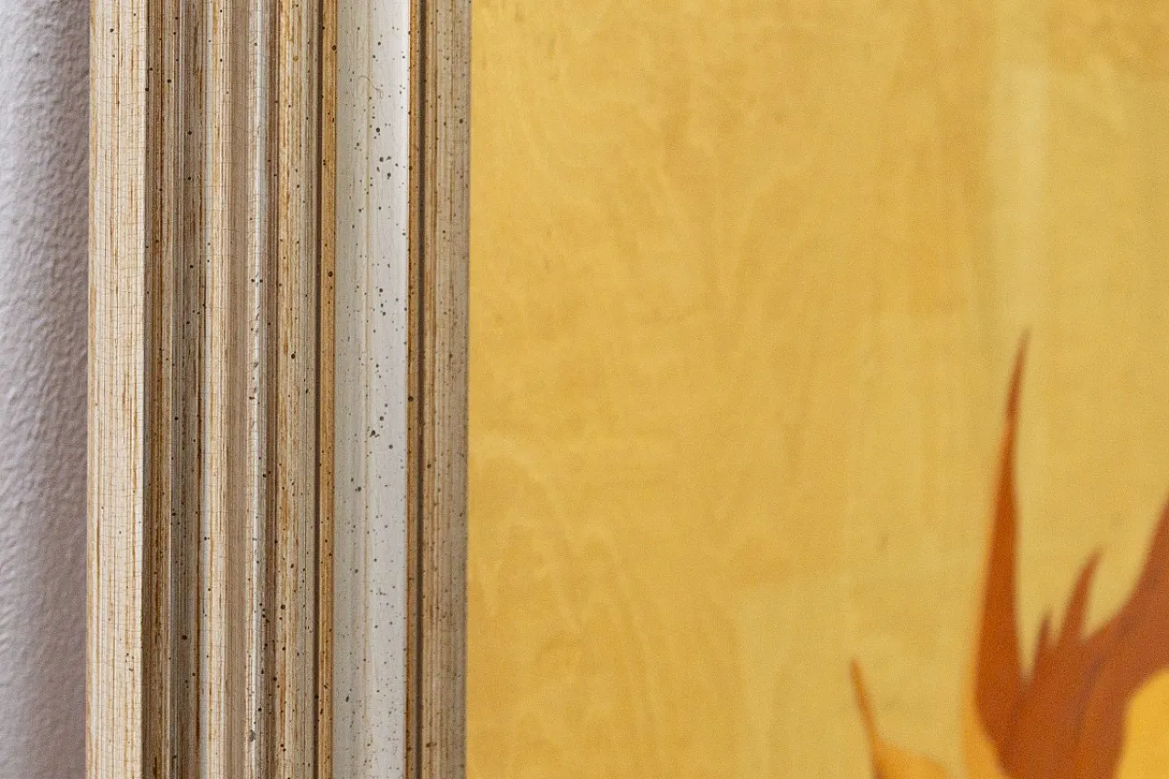 I Girasoli, Quadro intarsiato di Luciano Frigerio, anni '70 6