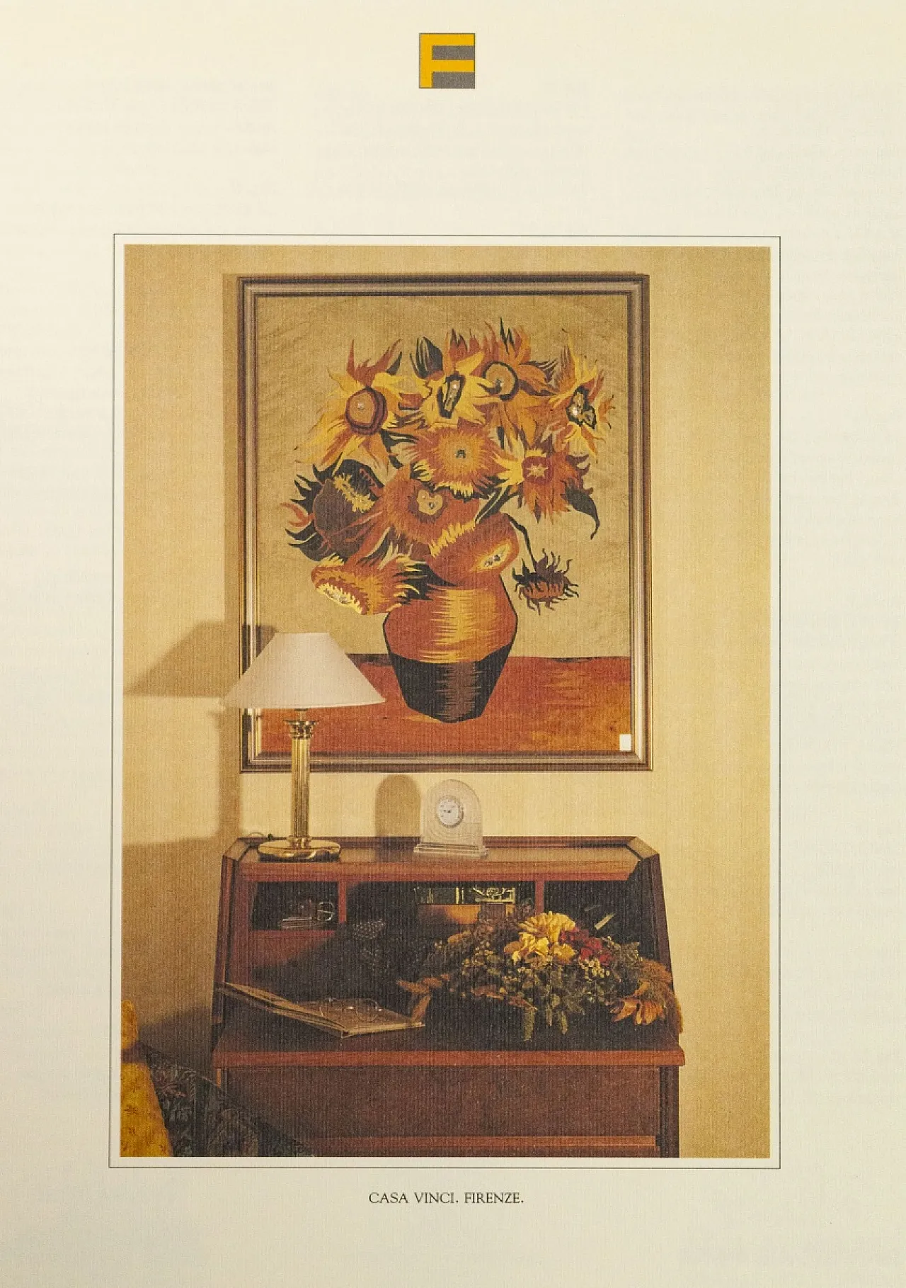 I Girasoli, Quadro intarsiato di Luciano Frigerio, anni '70 13