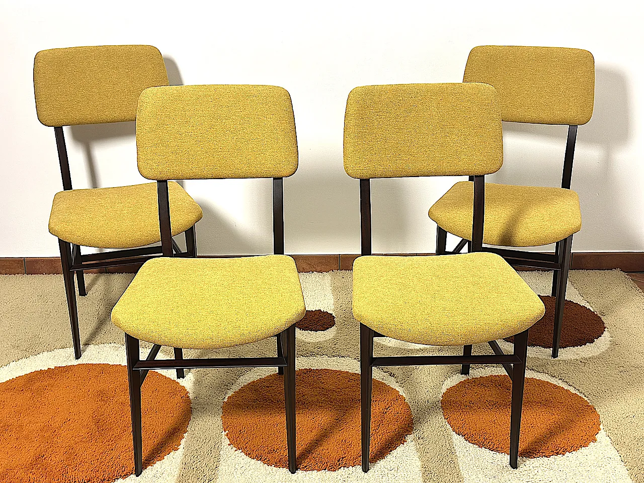 4 teak chairs, 60s 3