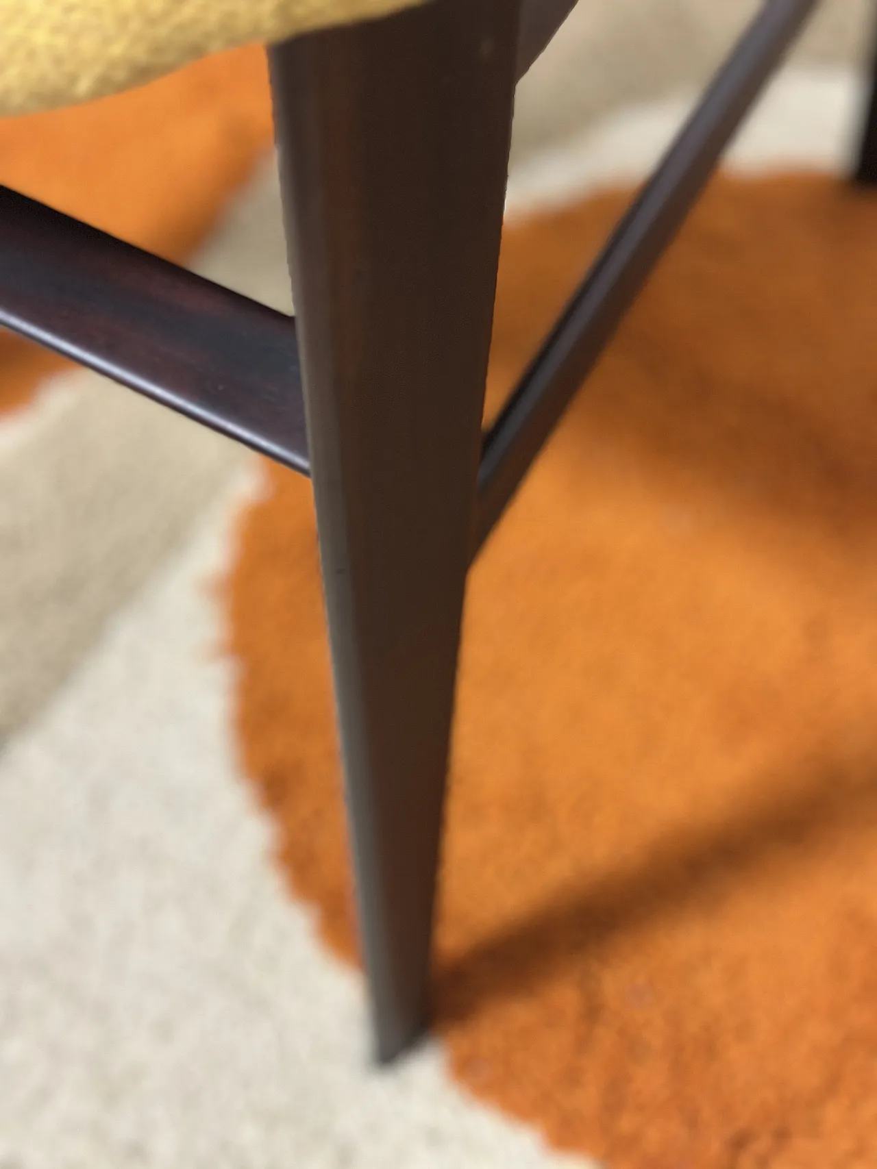 4 teak chairs, 60s 4