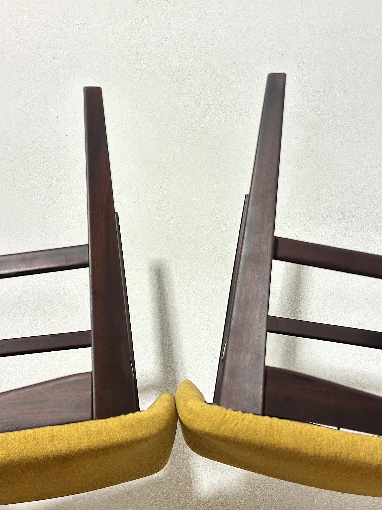 4 teak chairs, 60s 6