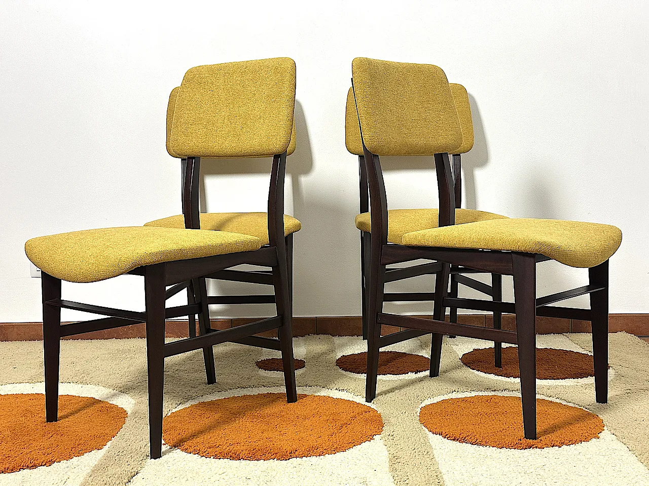 4 teak chairs, 60s 7