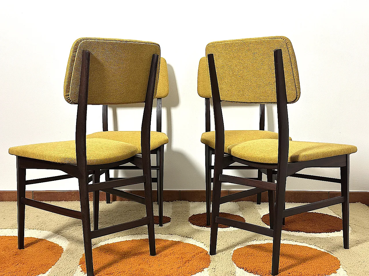 4 teak chairs, 60s 9