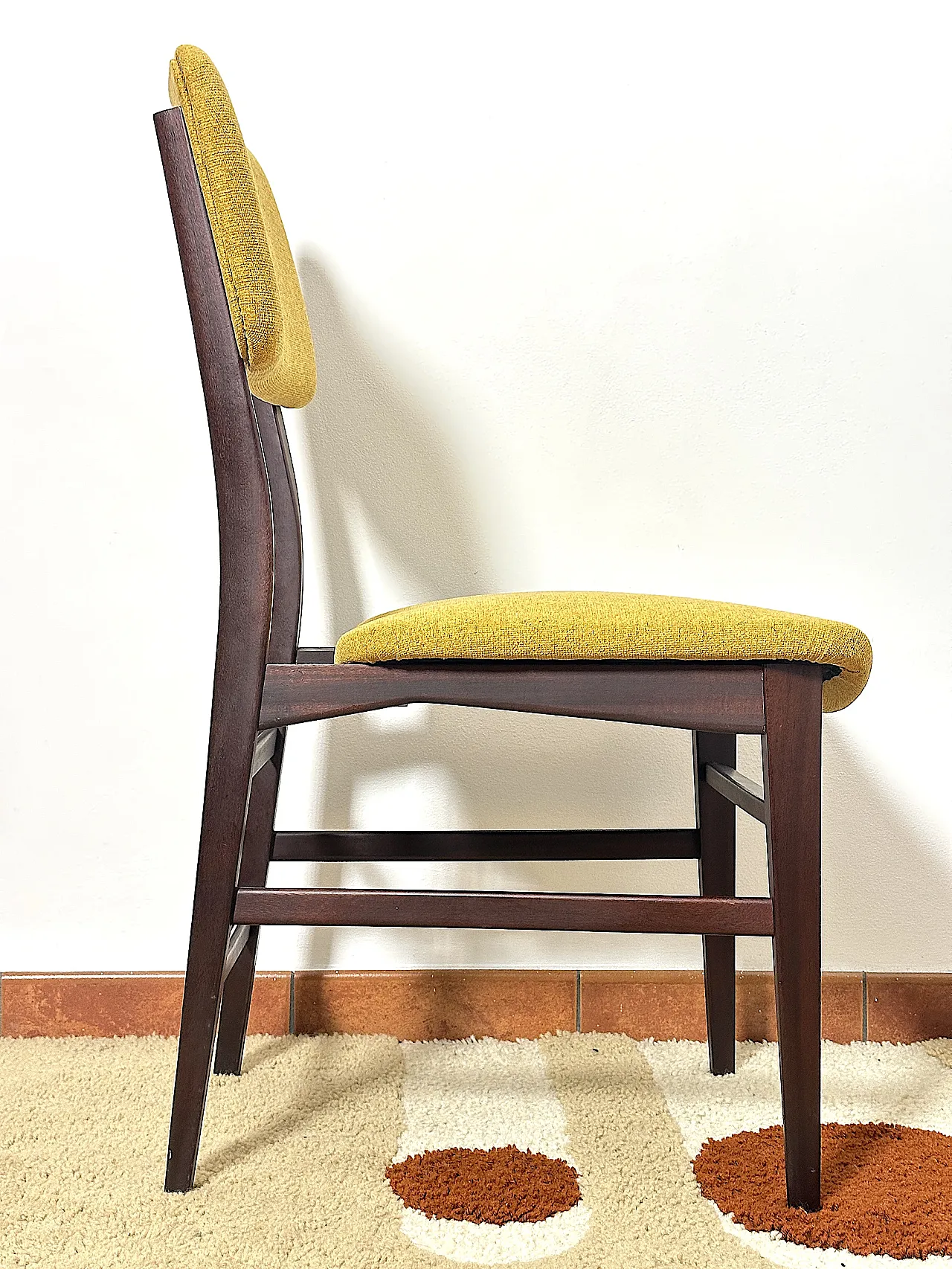 4 teak chairs, 60s 14