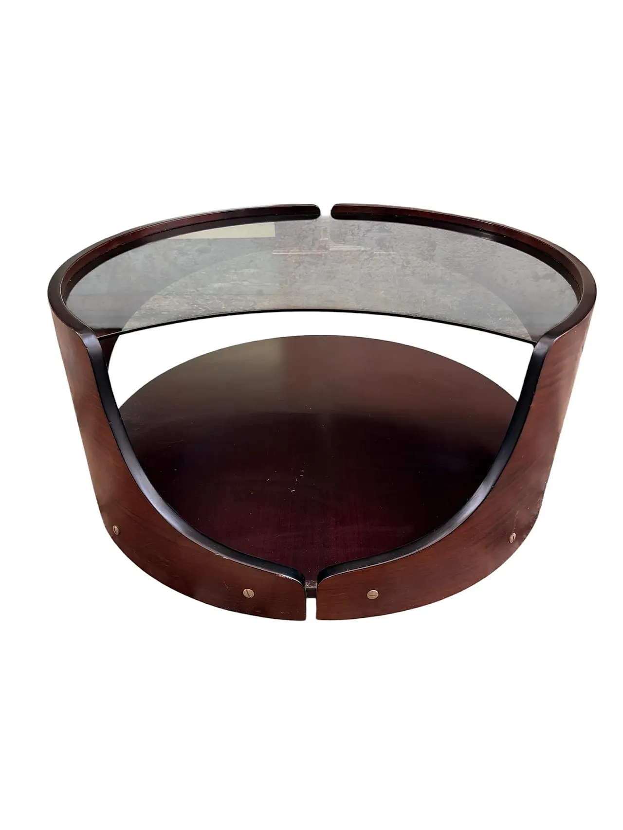 Joe Colombo Wooden Coffee Table, 1970s 1