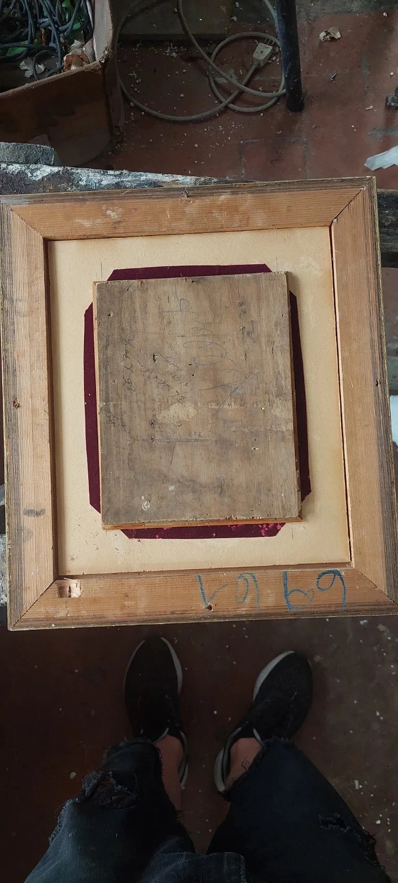 Scena contadina, olio su legno, metà '800 4