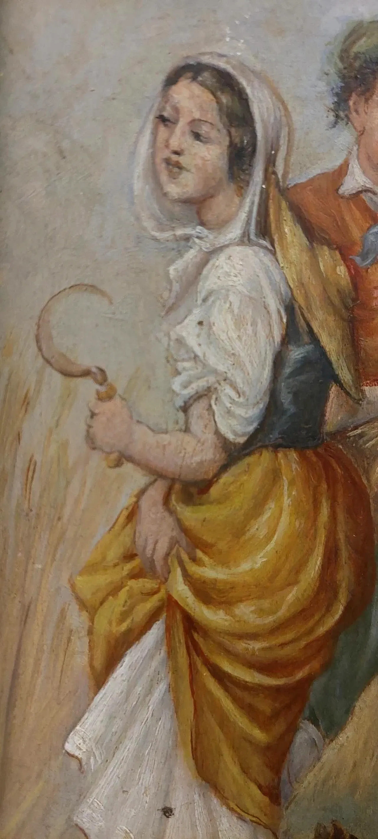 Scena contadina, olio su legno, metà '800 7