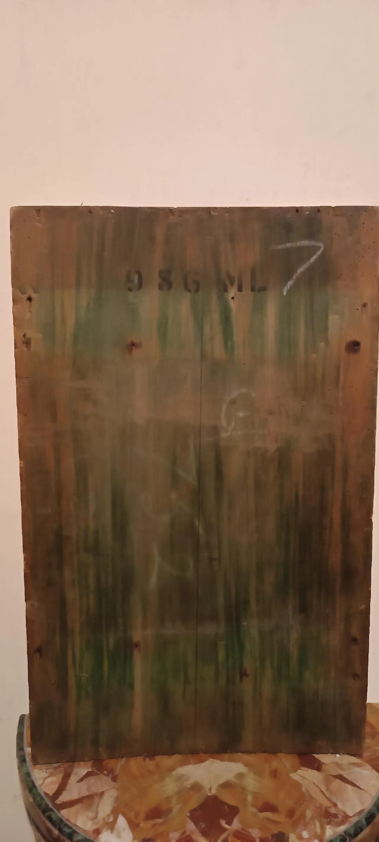 Paesaggio urbano, olio su tavola, scuola europea, '800 12