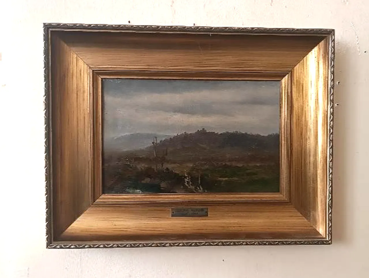 Paesaggio di Joseph Hainmann, olio su tela, '900 2