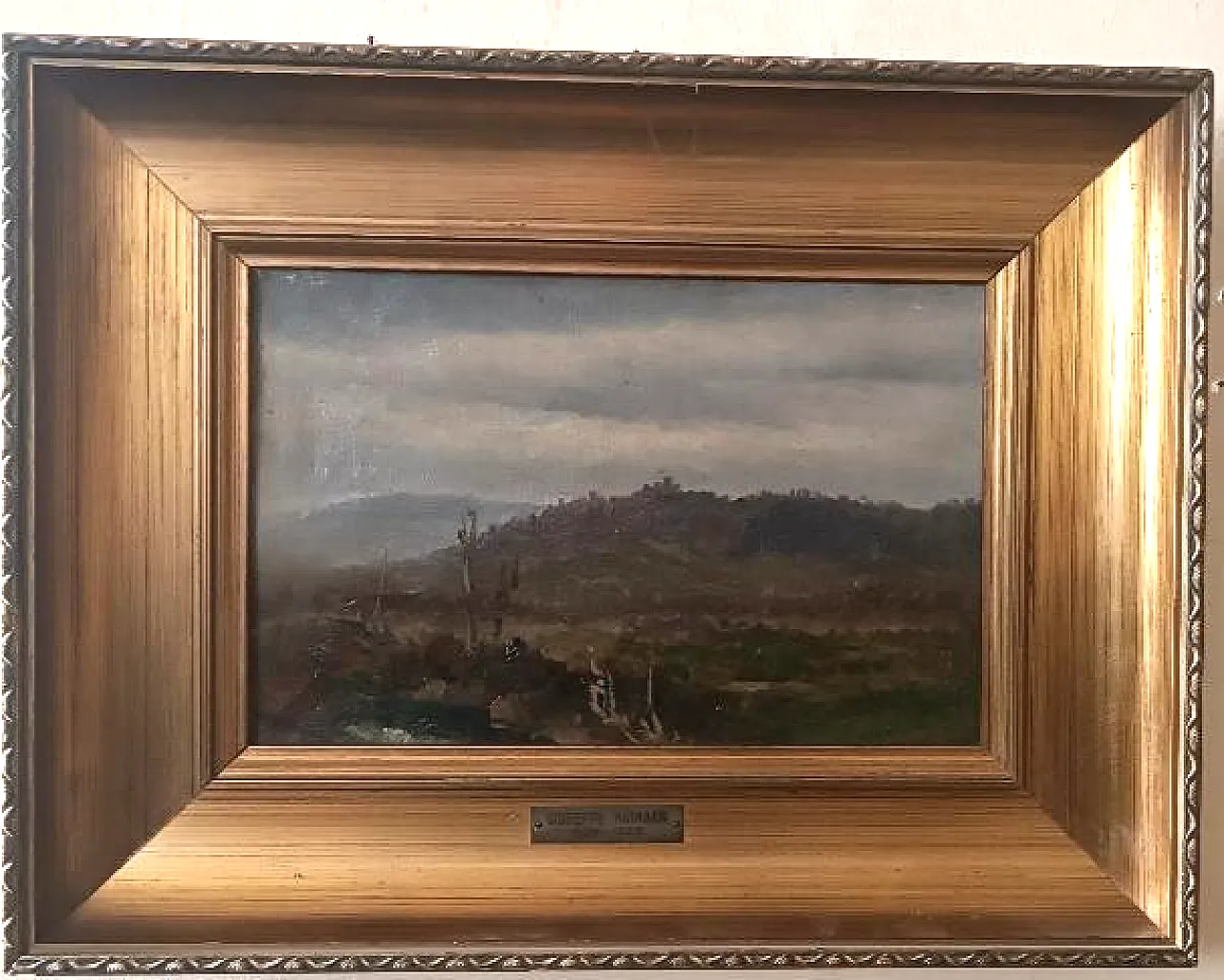 Paesaggio di Joseph Hainmann, olio su tela, '900 3
