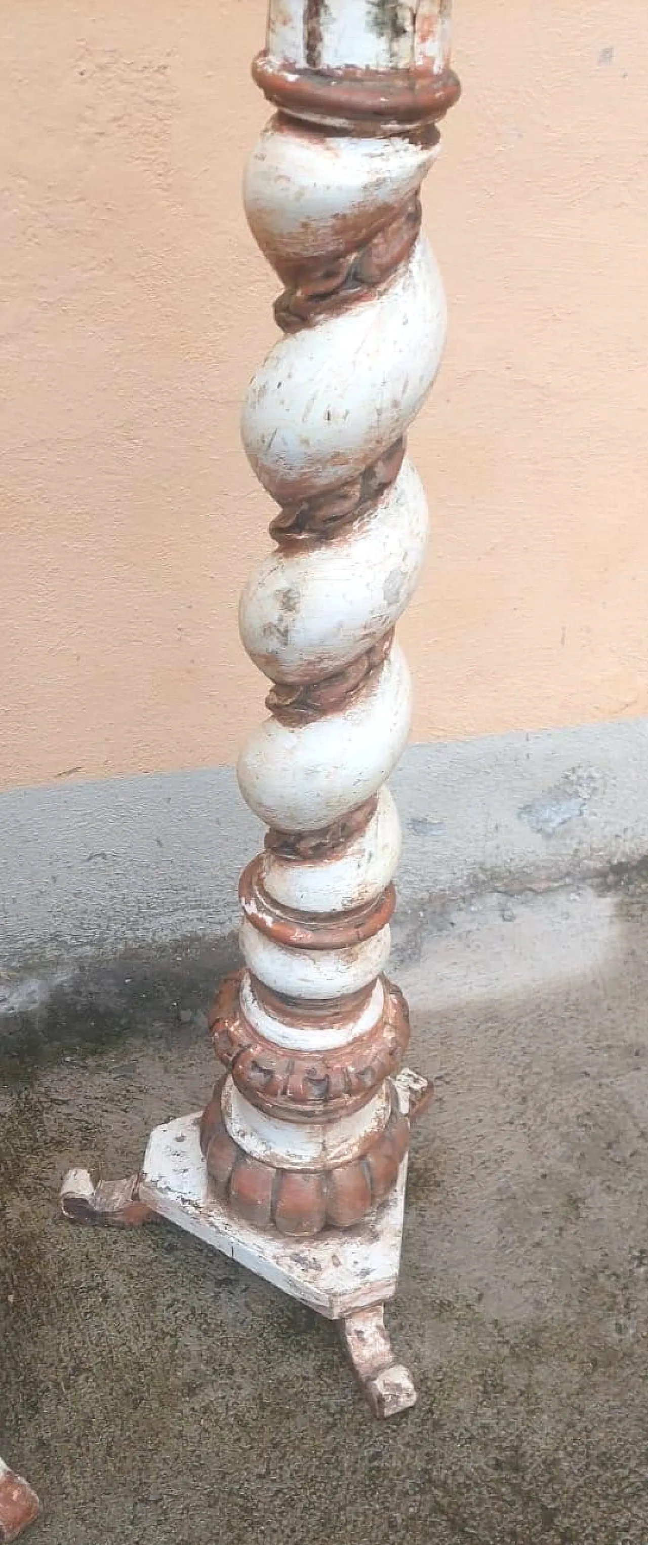 Cappia di candelieri in legno laccato, '700 4