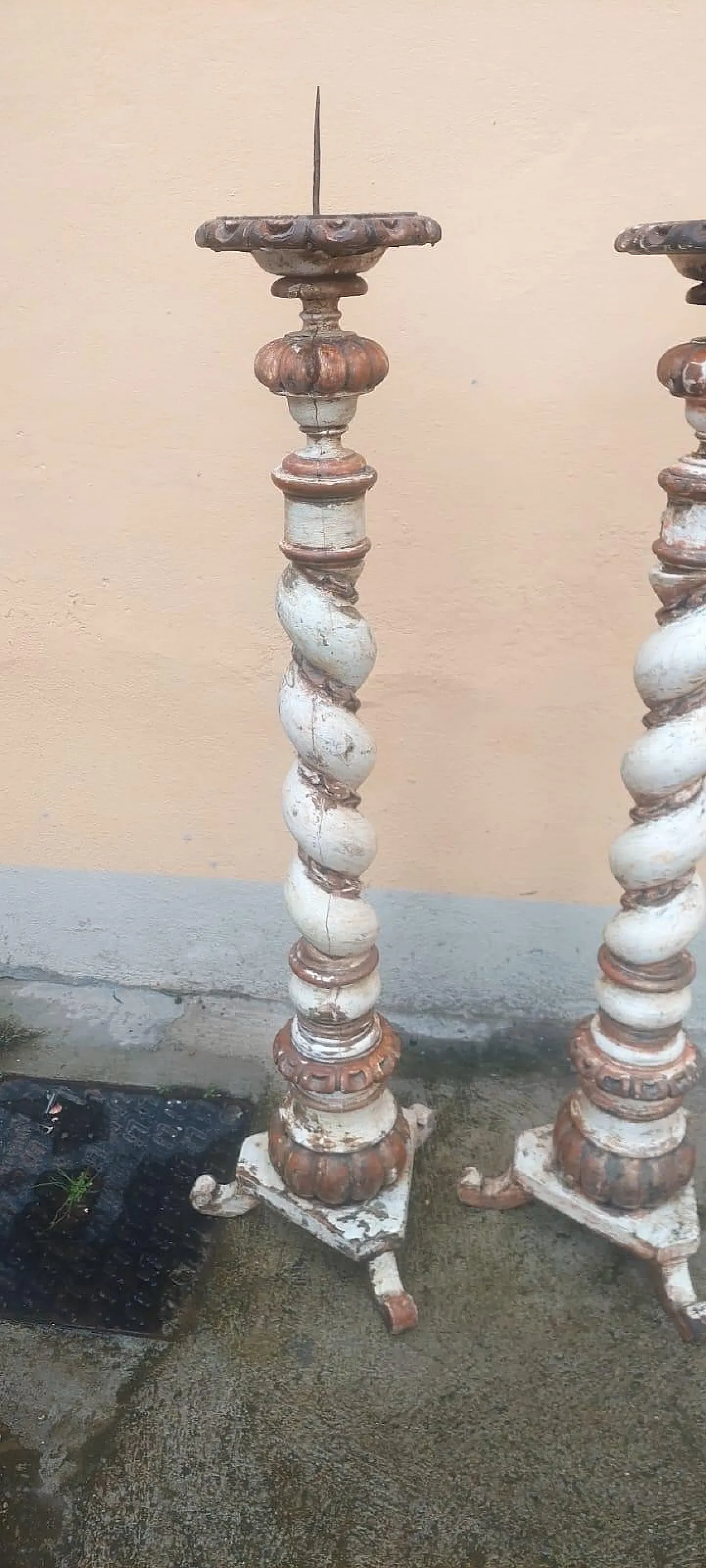 Cappia di candelieri in legno laccato, '700 6