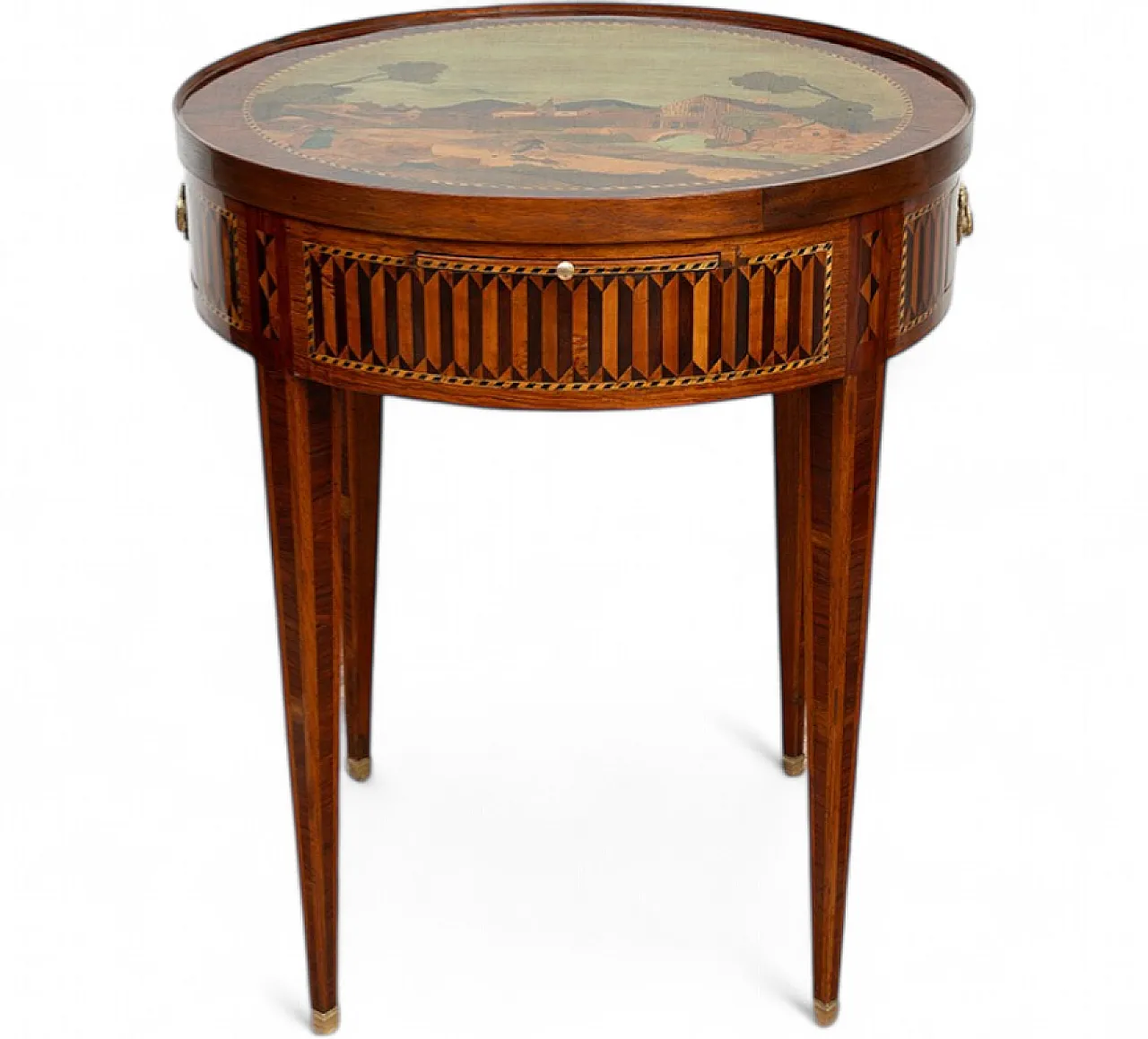 Napoleon III coffee table in precious exotic woods, 19th century 6