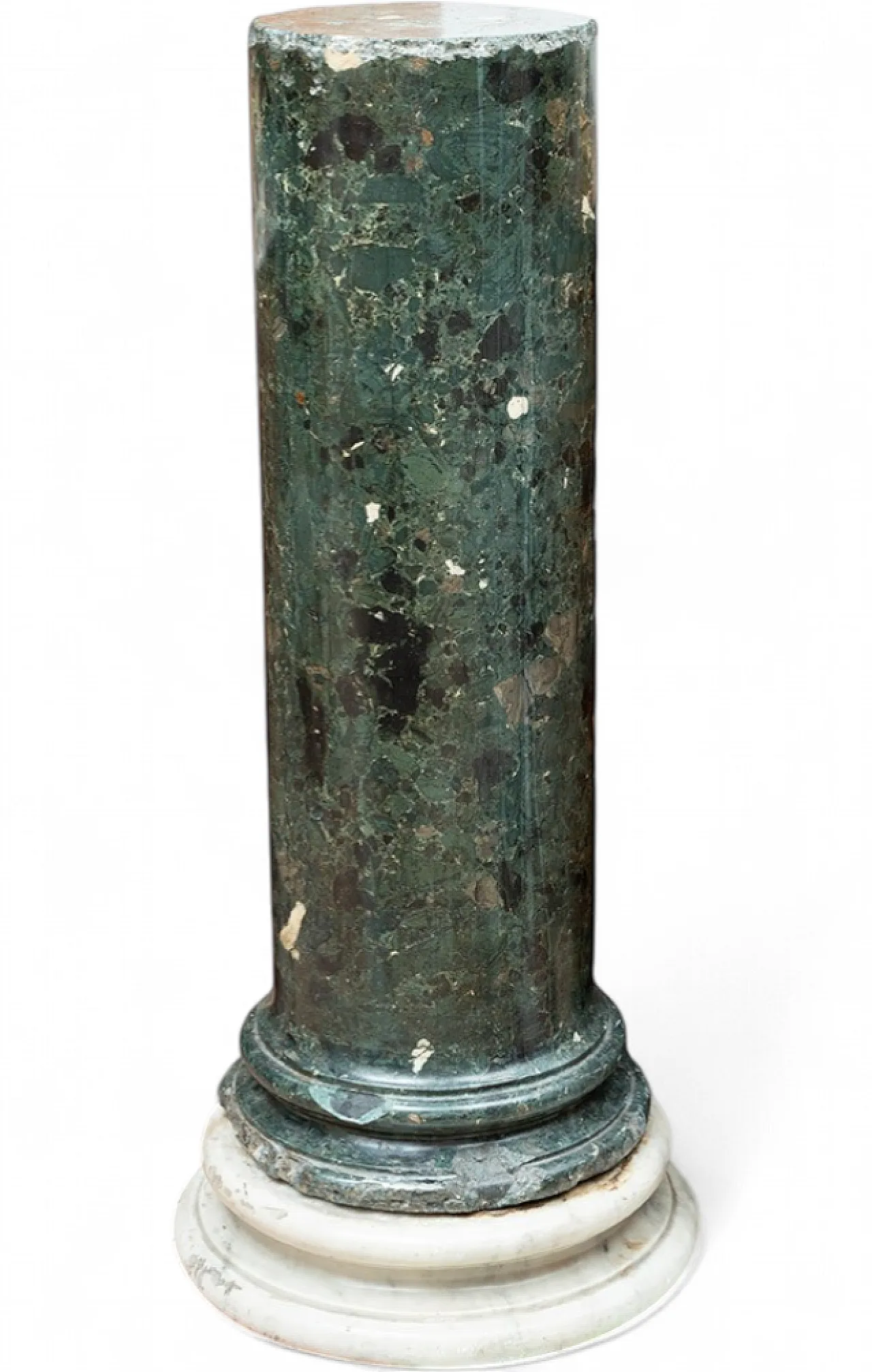 Column in scagliola resting on a circular marble base, 19th century 5