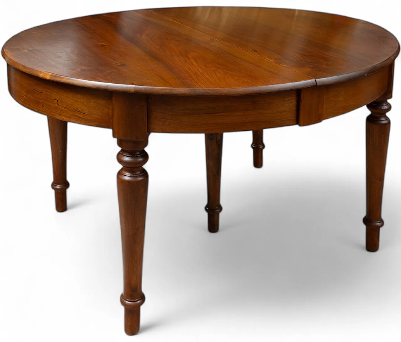 Louis Philippe Neapolitan table in solid walnut, 19th century 6