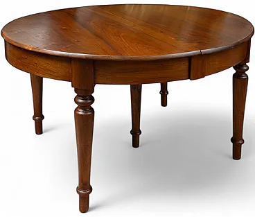 Louis Philippe Neapolitan table in solid walnut, 19th century