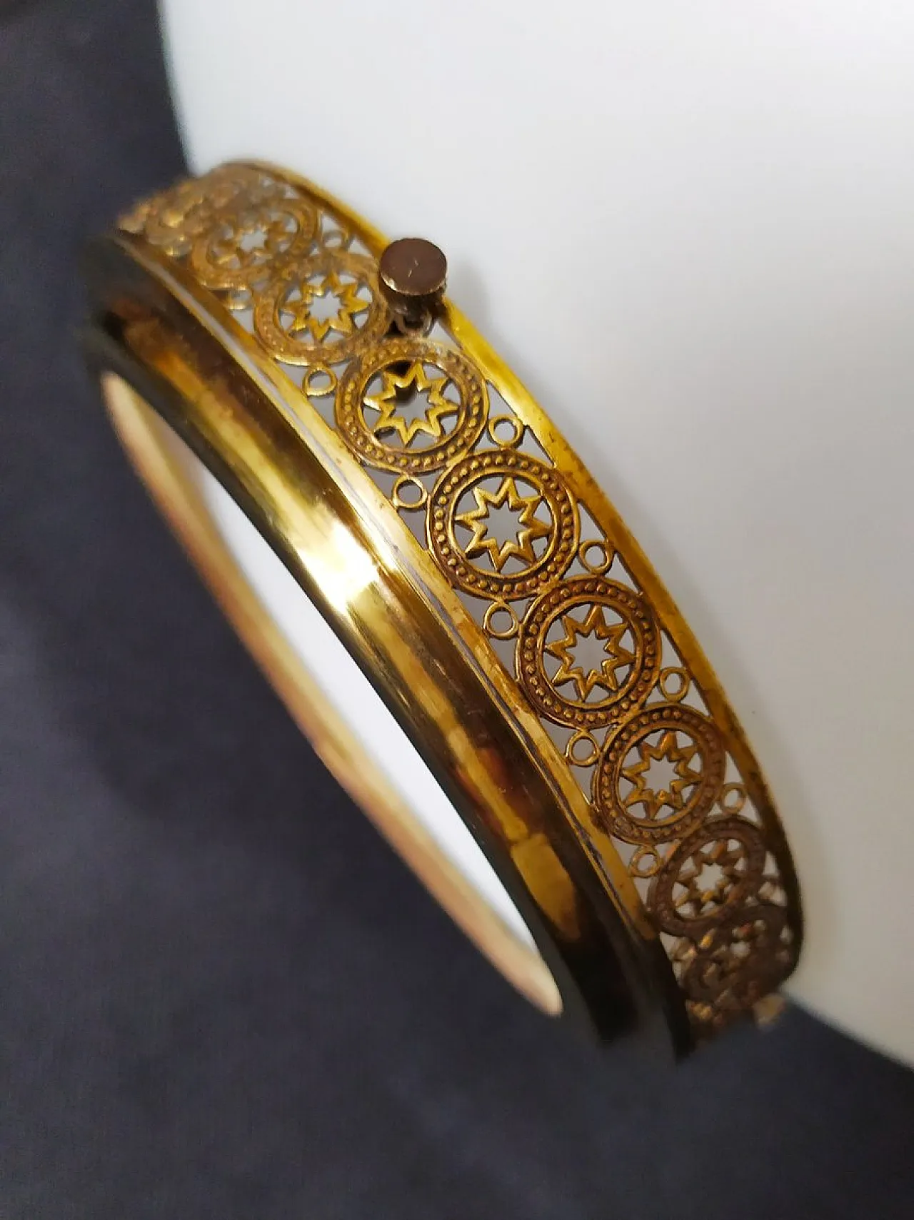 Lampadario in vetro e ottone di Gino Sarfatti per Arteluce, anni '50 7