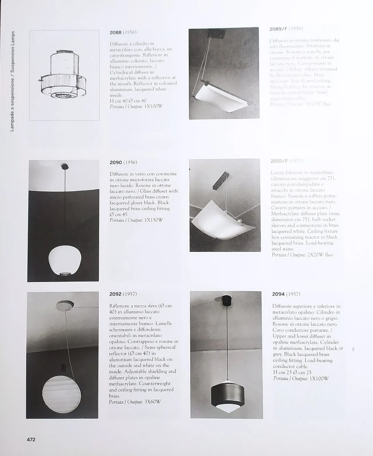 Lampadario in vetro e ottone di Gino Sarfatti per Arteluce, anni '50 9