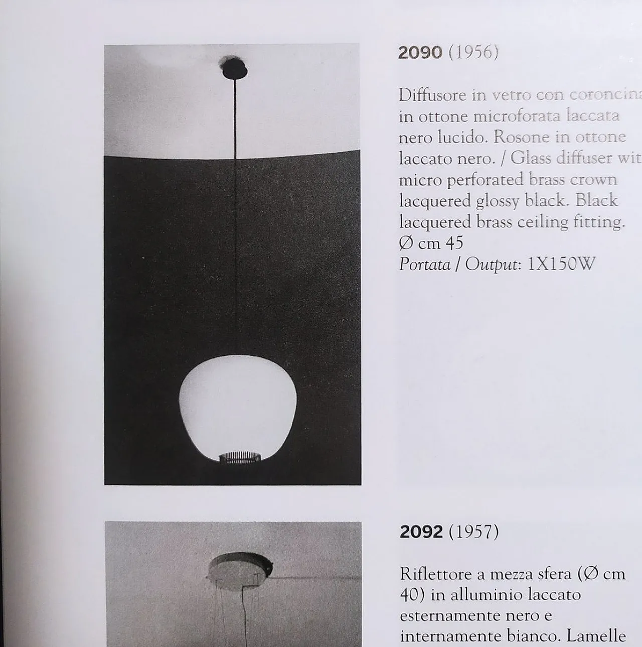 Lampadario in vetro e ottone di Gino Sarfatti per Arteluce, anni '50 10