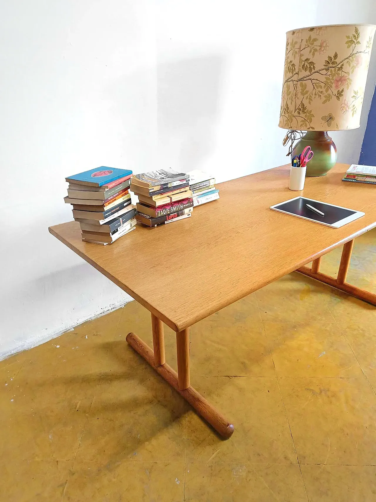 Light Oak Table Central Base Danish, 60s 5