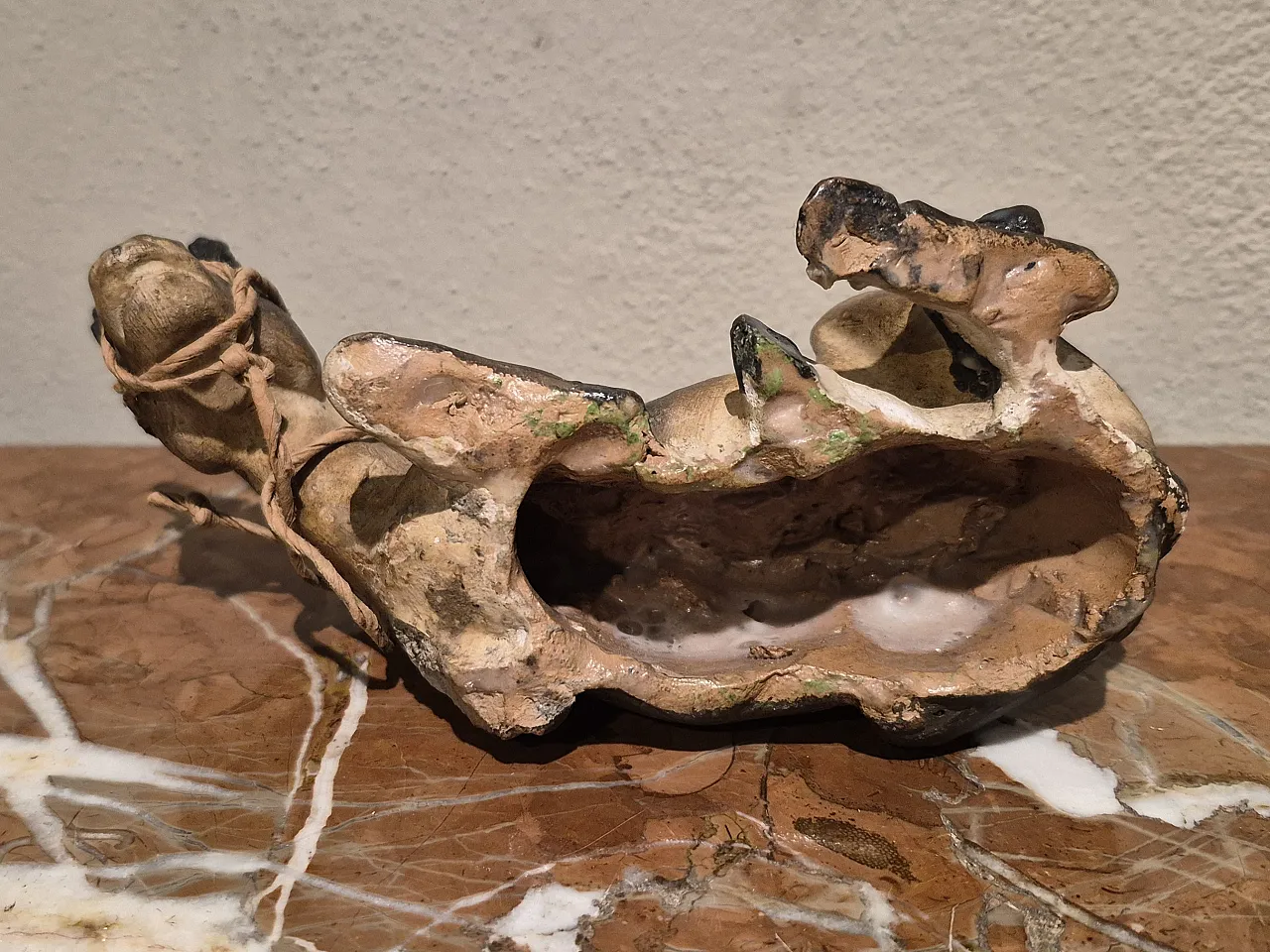 Donkey nativity scene statue in polychrome terracotta, Naples, 18th c 7