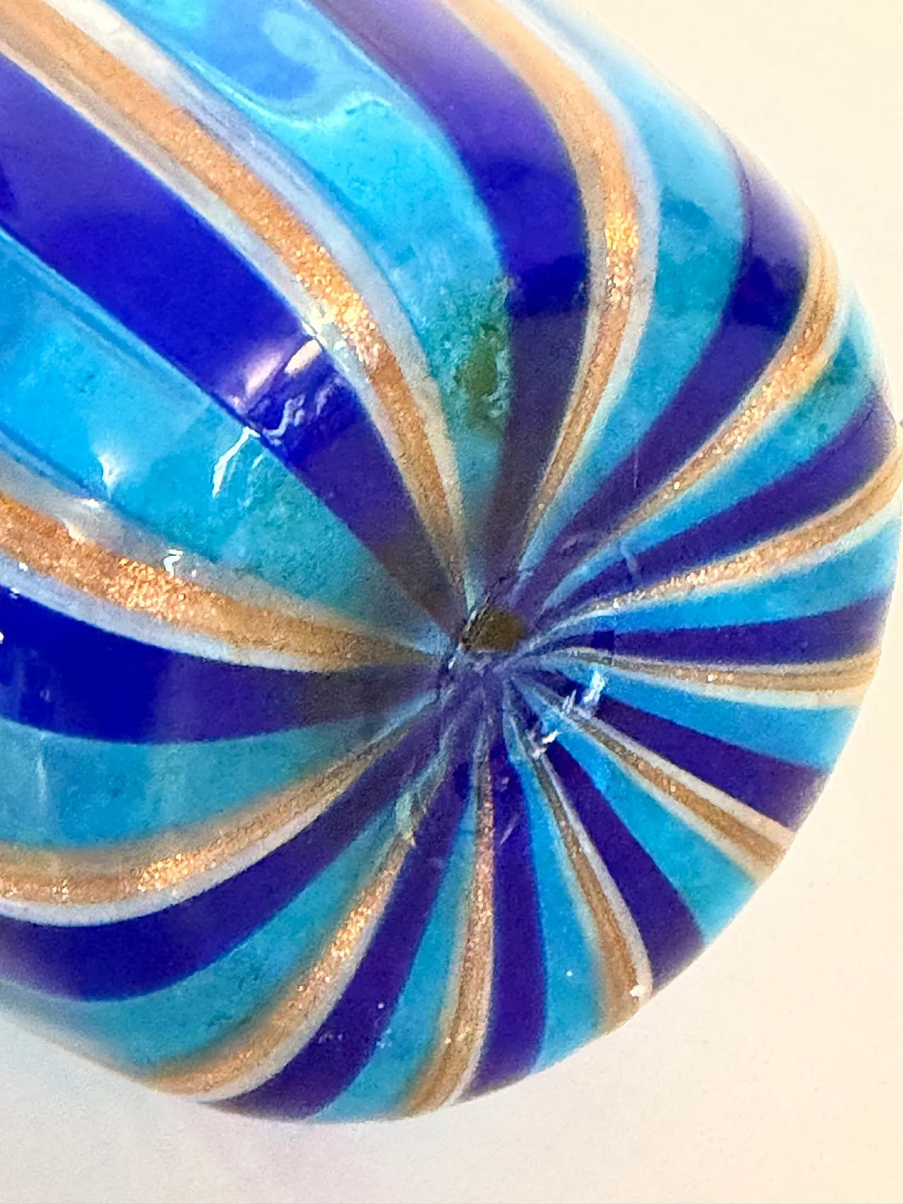 Murano glass vase with blue and light blue canes, 1980s 10