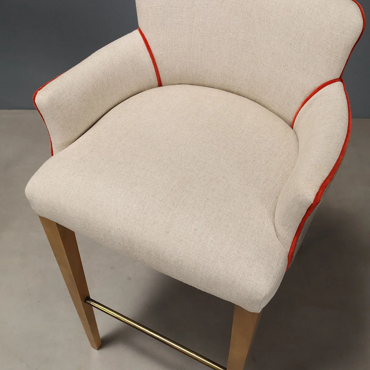 8 Sgabelli di William Yeoward in faggio e ottone, '900 10