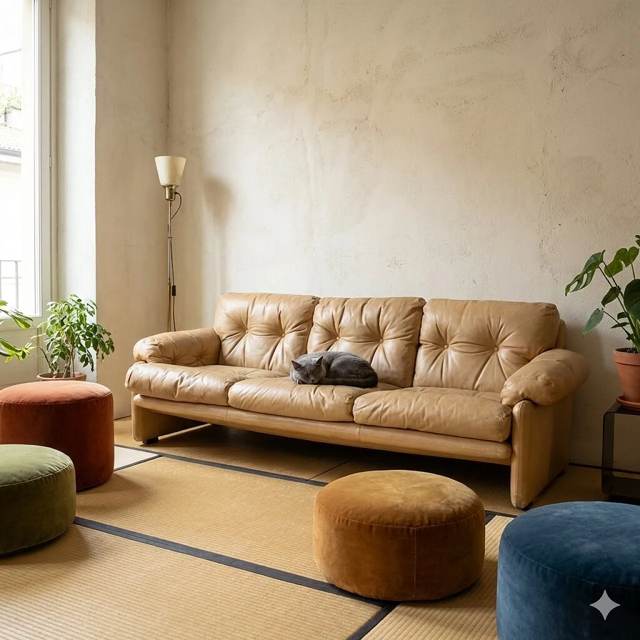 Divano con imbottitura in espanso e rivestimento in pelle, '900 2