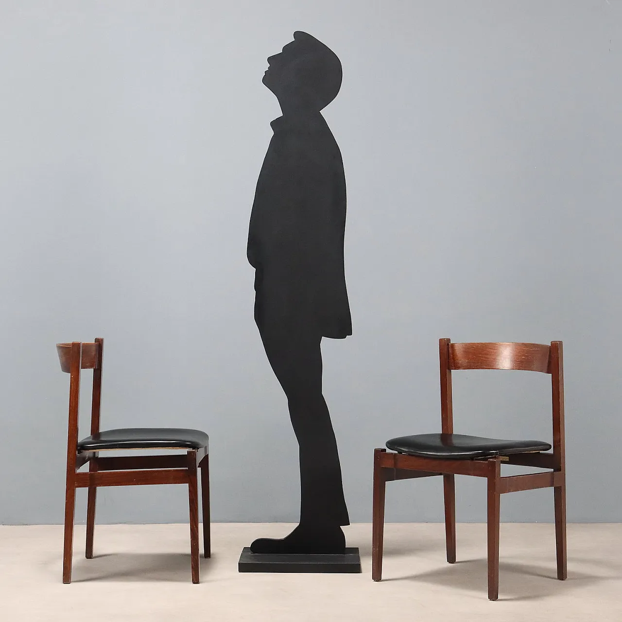 8 Sedie in legno di jacaranda e sedili in pelle, '900 2