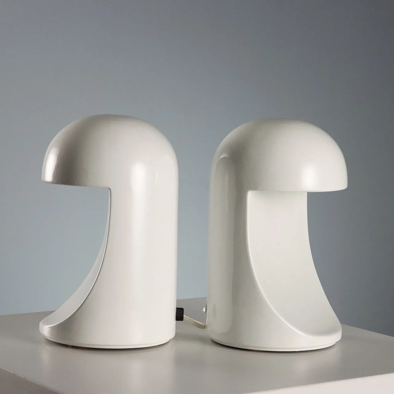 Pair of lamps by Marcello Cuneo for Gabbianelli, 1960s 5