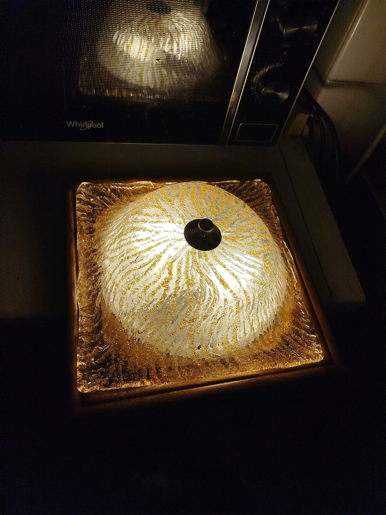 Lampada da soffitto di Murano ghiaccio, anni '60 2