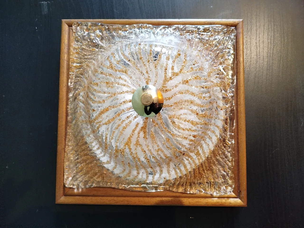 Lampada da soffitto di Murano ghiaccio, anni '60 5