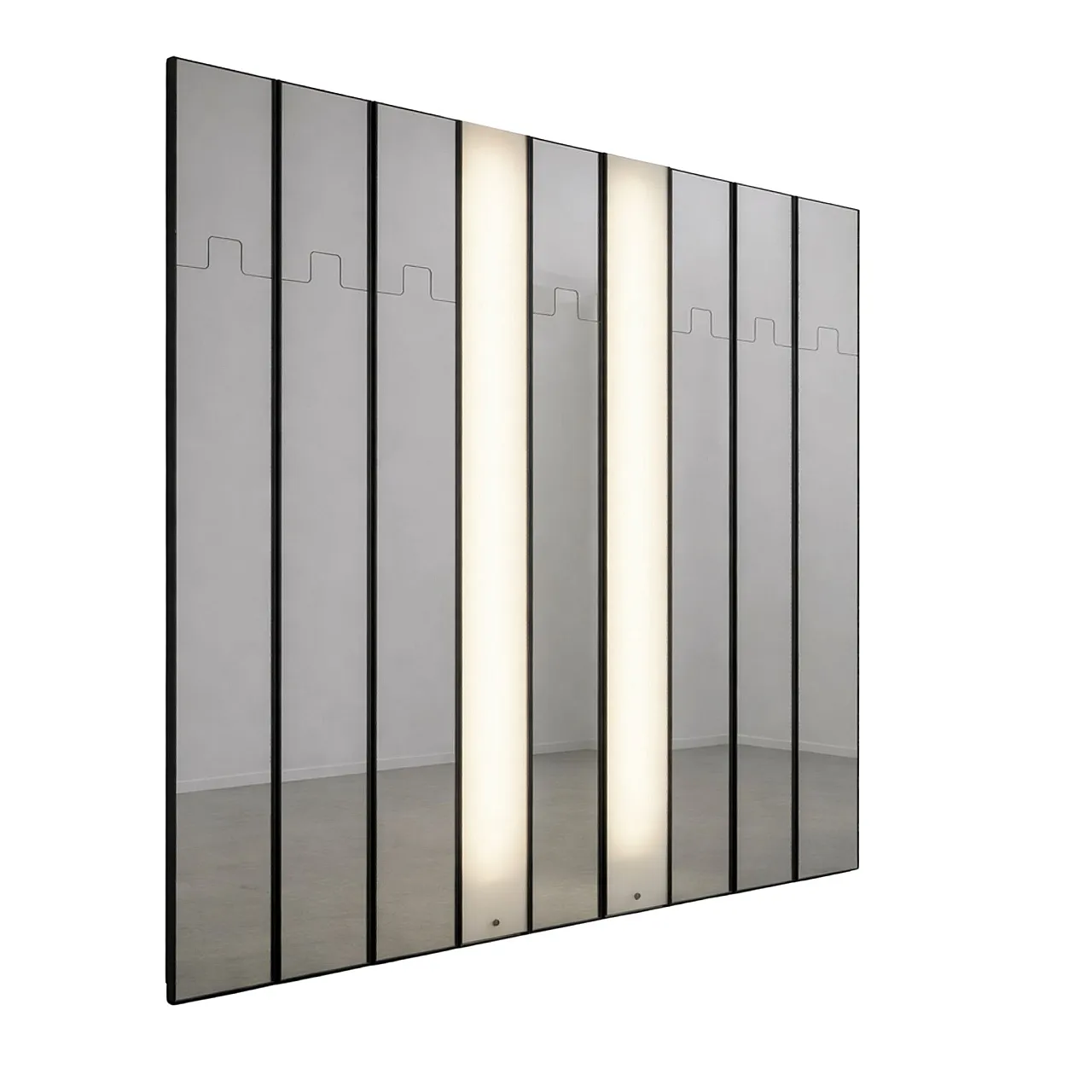 Sistema di specchi modulari Gronda di Luciano Bertoncini, Elco, Italia 1