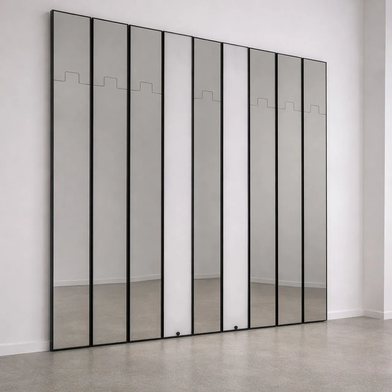 Sistema di specchi modulari Gronda di Luciano Bertoncini, Elco, Italia 3