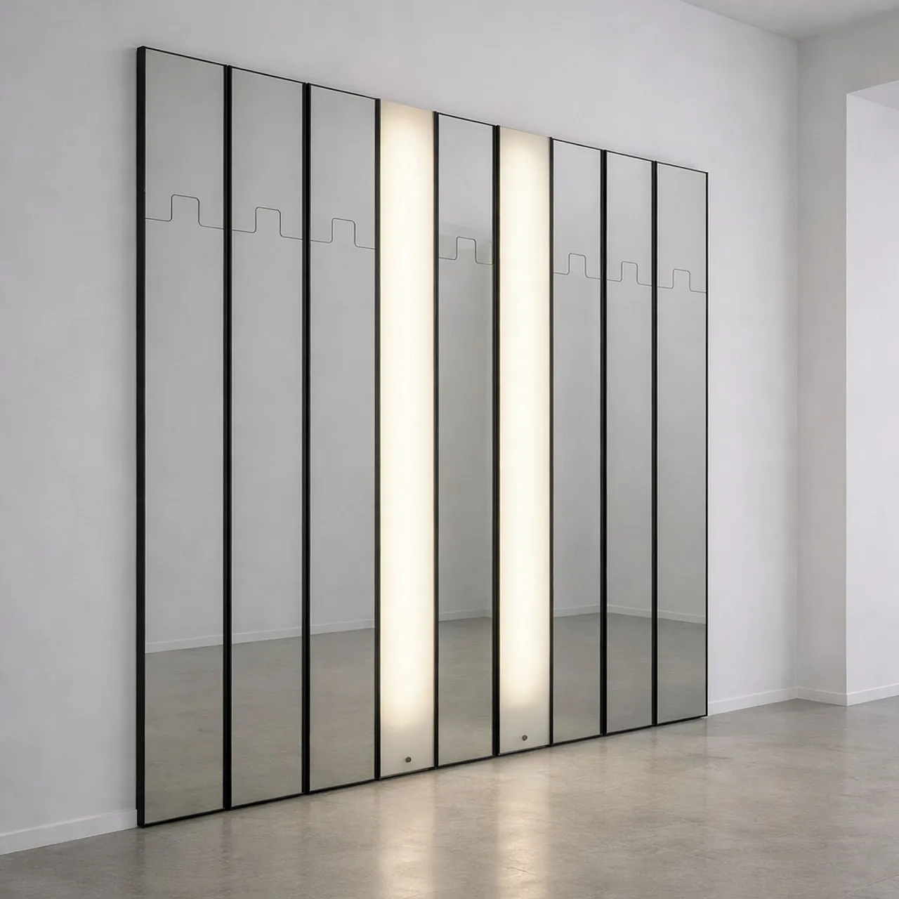 Sistema di specchi modulari Gronda di Luciano Bertoncini, Elco, Italia 7