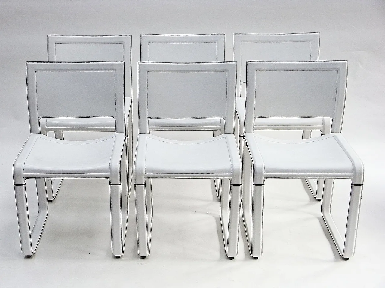 6 Sedie Sistina di Tito Agnoli per Matteo Grassi, anni '80 1