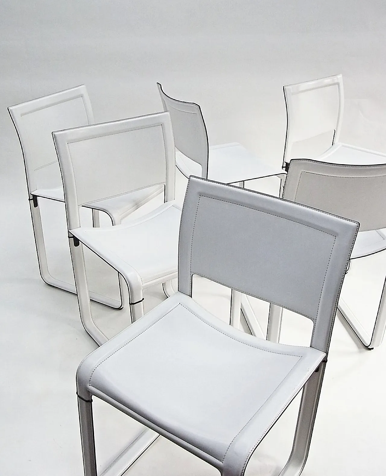 6 Sedie Sistina di Tito Agnoli per Matteo Grassi, anni '80 6