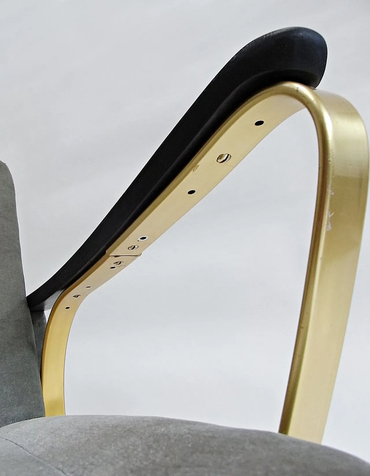 Poltrona Carlo in Velluto con cuscini spring core, metà '900 15