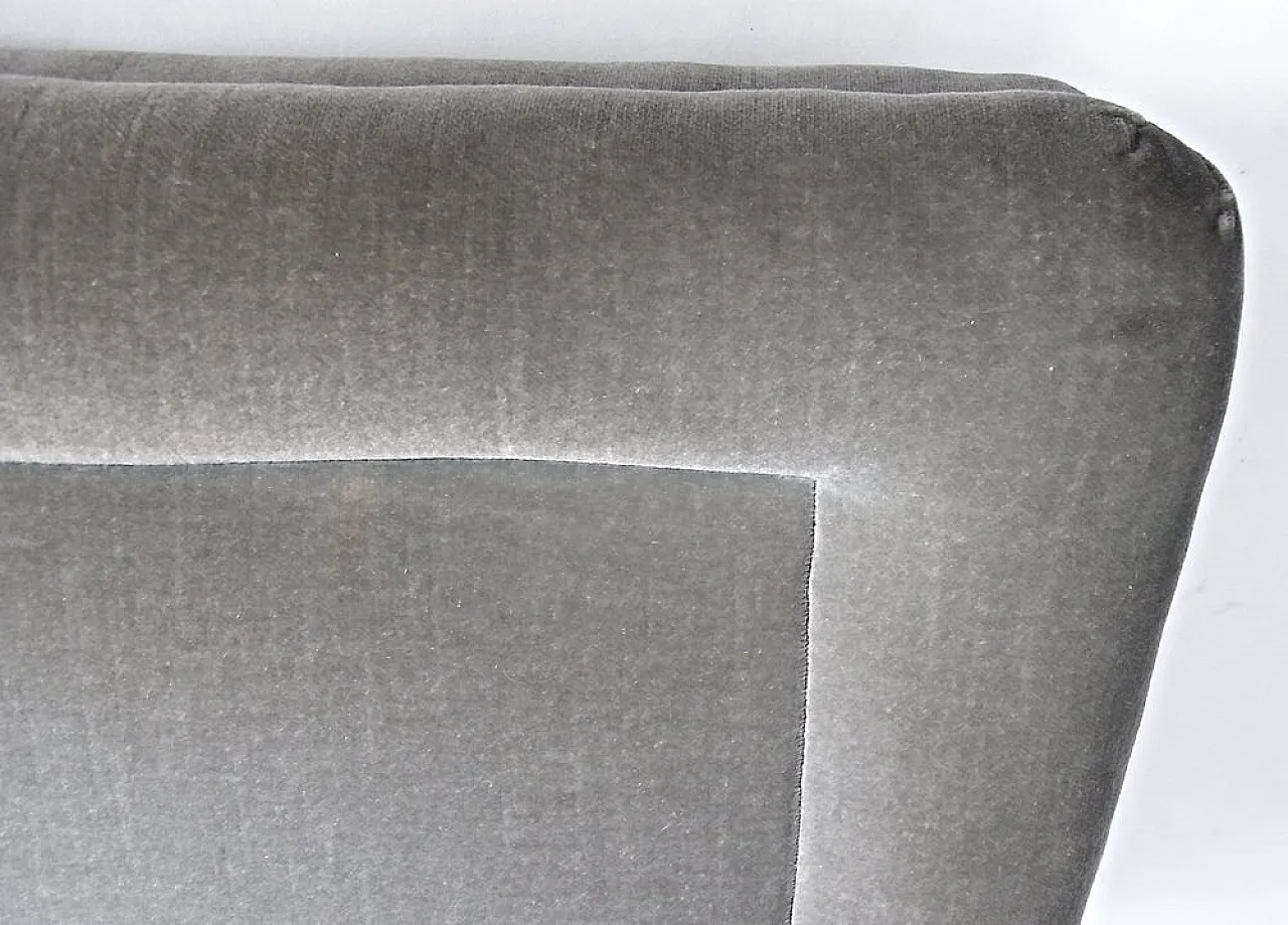 Poltrona Carlo in Velluto con cuscini spring core, metà '900 26