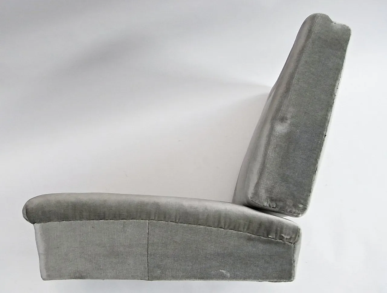 Poltrona Carlo in Velluto con cuscini spring core, metà '900 27