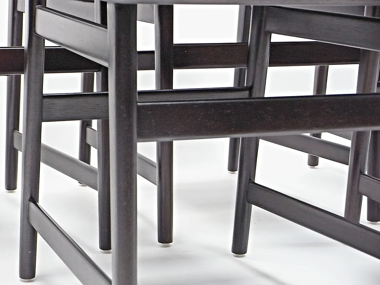 5 Sedie in ciliegio e pelle di S.Rodrigues per Lin Brazil, anni 2000 3