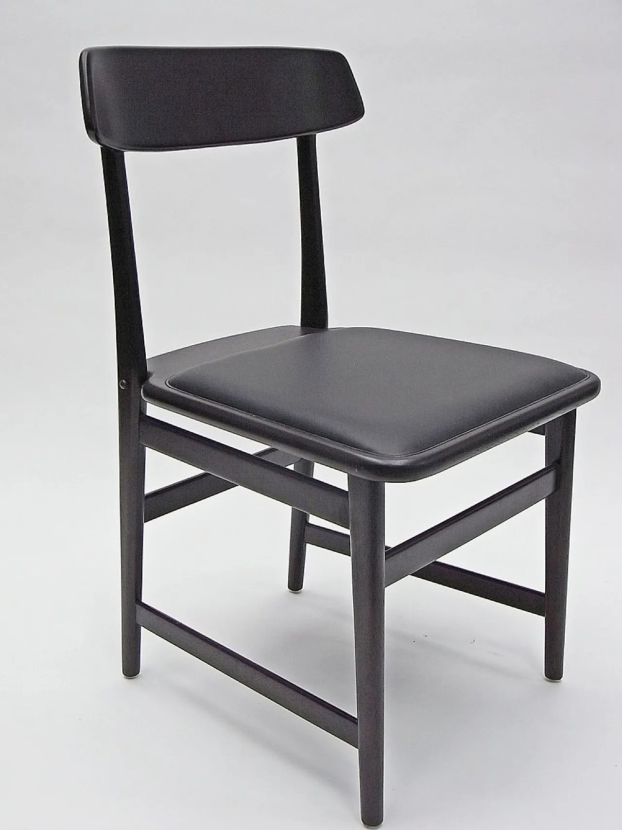 5 Sedie in ciliegio e pelle di S.Rodrigues per Lin Brazil, anni 2000 5