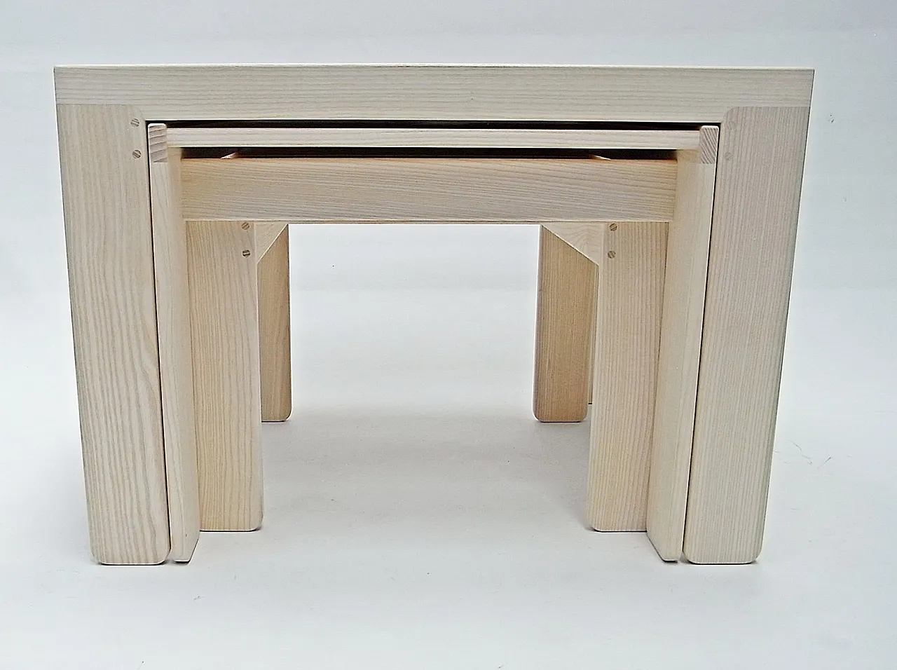 3 Tavolini ad incastro di Afra & Tobia Scarpa per Cassina, anni '90 8