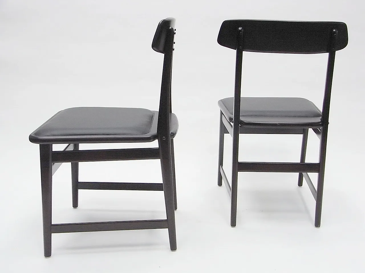 5 Sedie in ciliegio e pelle di S.Rodrigues per Lin Brazil, anni 2000 10