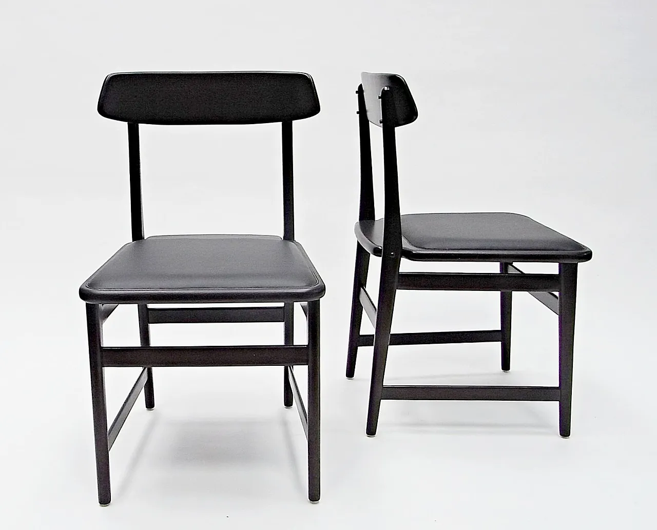 5 Sedie in ciliegio e pelle di S.Rodrigues per Lin Brazil, anni 2000 11