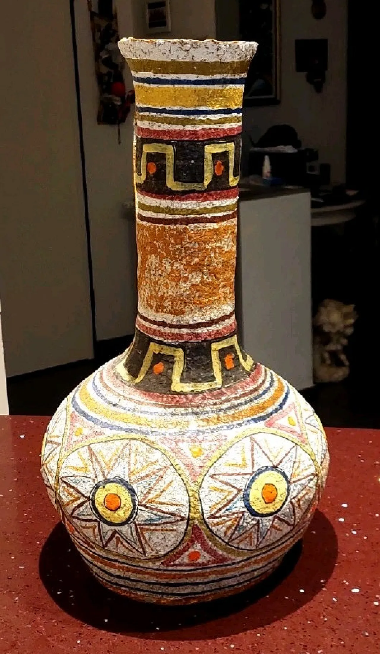 Vaso in ceramica smaltata di Mamma Ró Lucca, fine '900 7