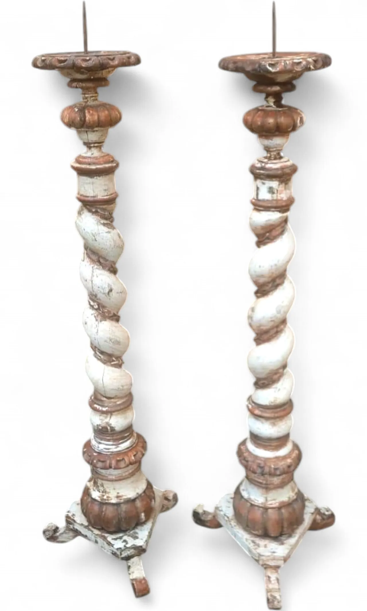 Cappia di candelieri in legno laccato, '700 9